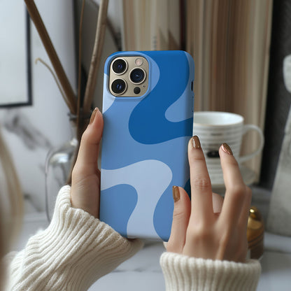 Blue Abstract Wave Magsafe iPhone Case - Techy Treasures -  