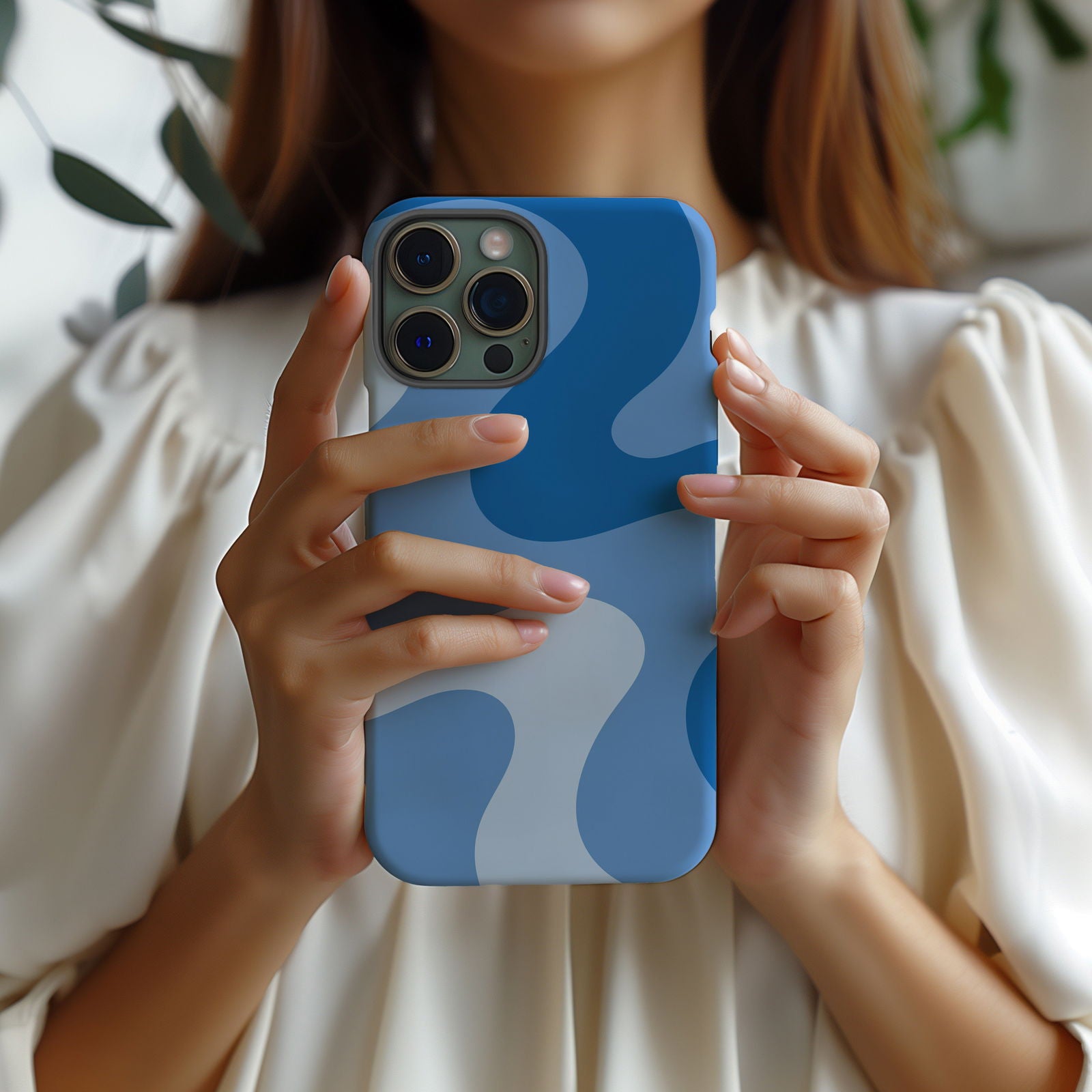 Blue Abstract Wave Magsafe iPhone Case - Techy Treasures -  