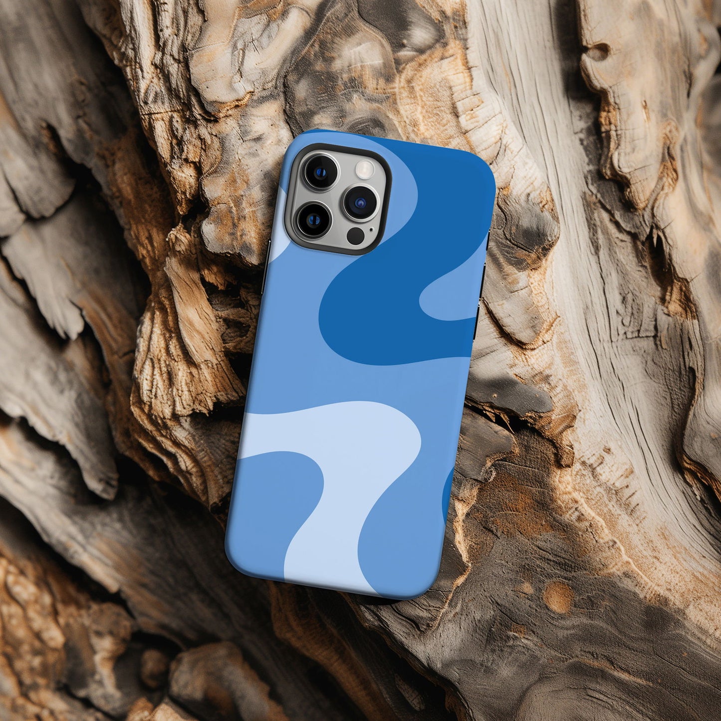 Blue Abstract Wave Magsafe iPhone Case - Techy Treasures -  