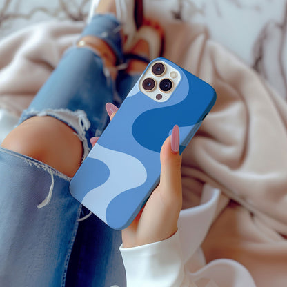 Blue Abstract Wave Magsafe iPhone Case - Techy Treasures -  