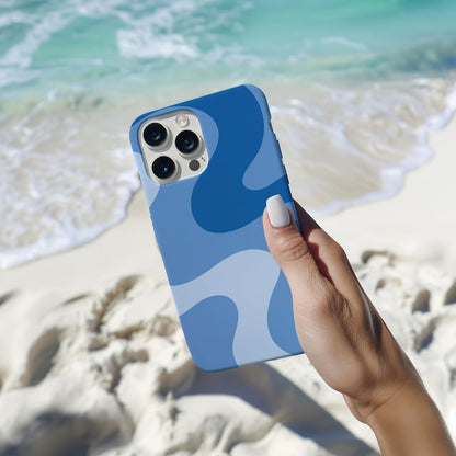 Blue Abstract Wave Magsafe iPhone Case - Techy Treasures -  