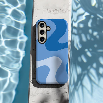 Blue Abstract Wave Magsafe iPhone Case - Techy Treasures -  
