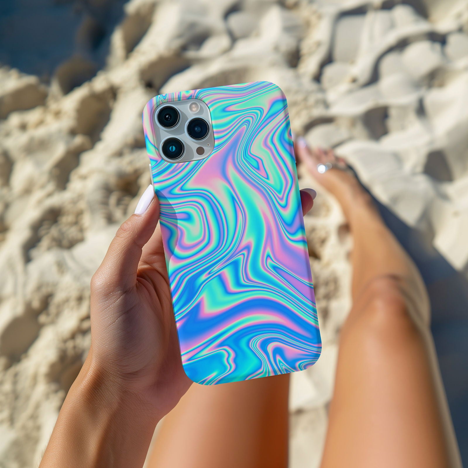 Blue And Pink 3D Gradient Magsafe iPhone Case - Techy Treasures -  