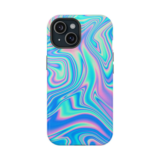 Blue And Pink 3D Gradient Magsafe iPhone Case - Techy Treasures - Mobile Phone Cases 