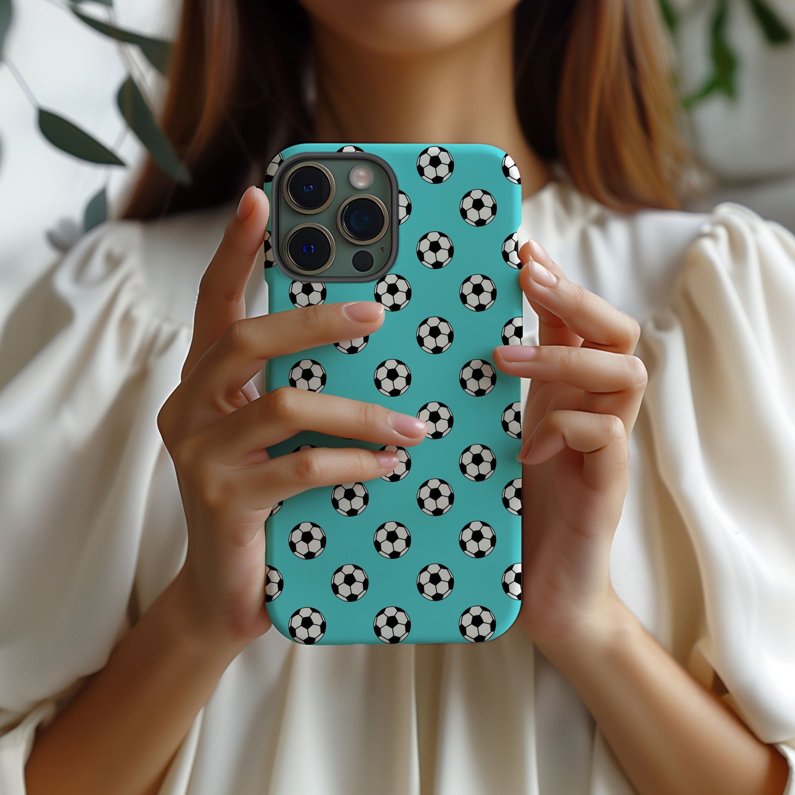 Blue Minimal Soccer Magsafe iPhone Case - Techy Treasures -  