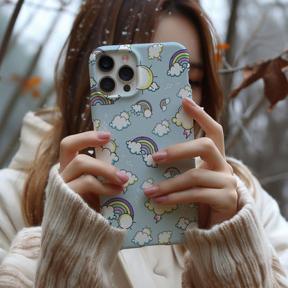 Blue Minimalist Rainbow Magsafe iPhone Case - Techy Treasures -  