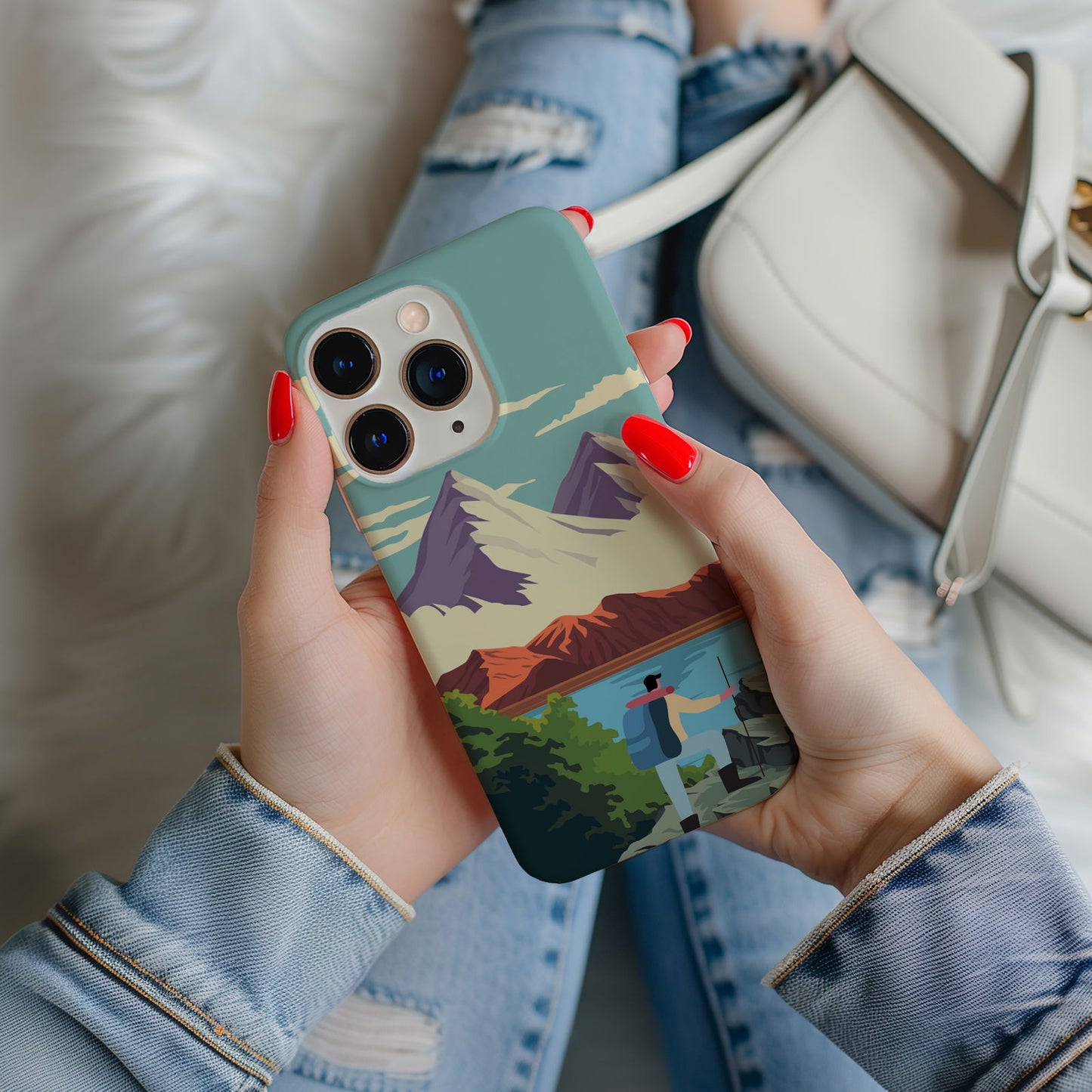 Blue Mountain Landscape Magsafe iPhone Case - Techy Treasures -  