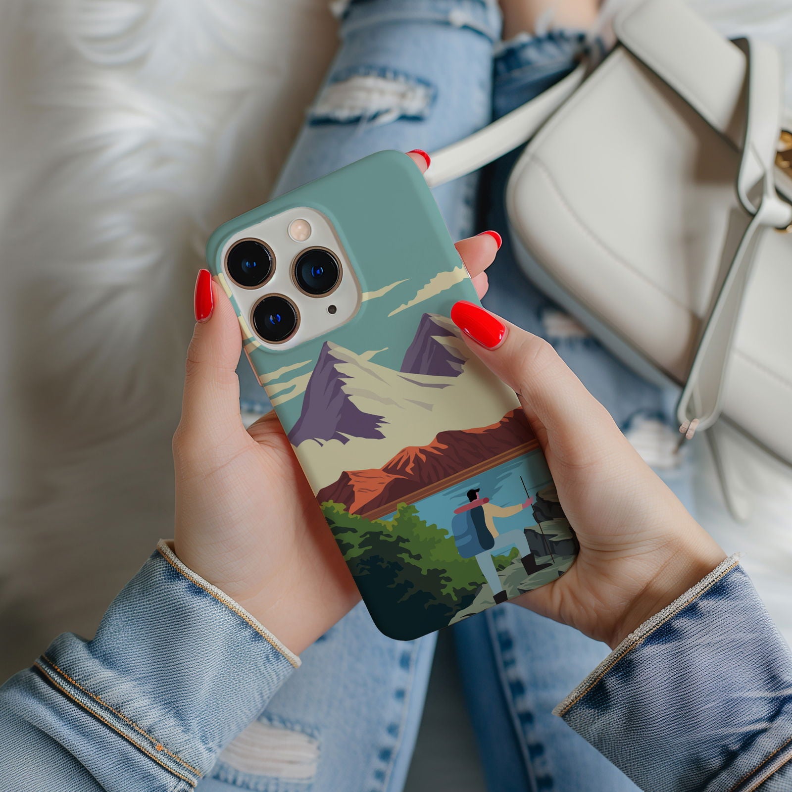 Blue Mountain Landscape Magsafe iPhone Case - Techy Treasures -  