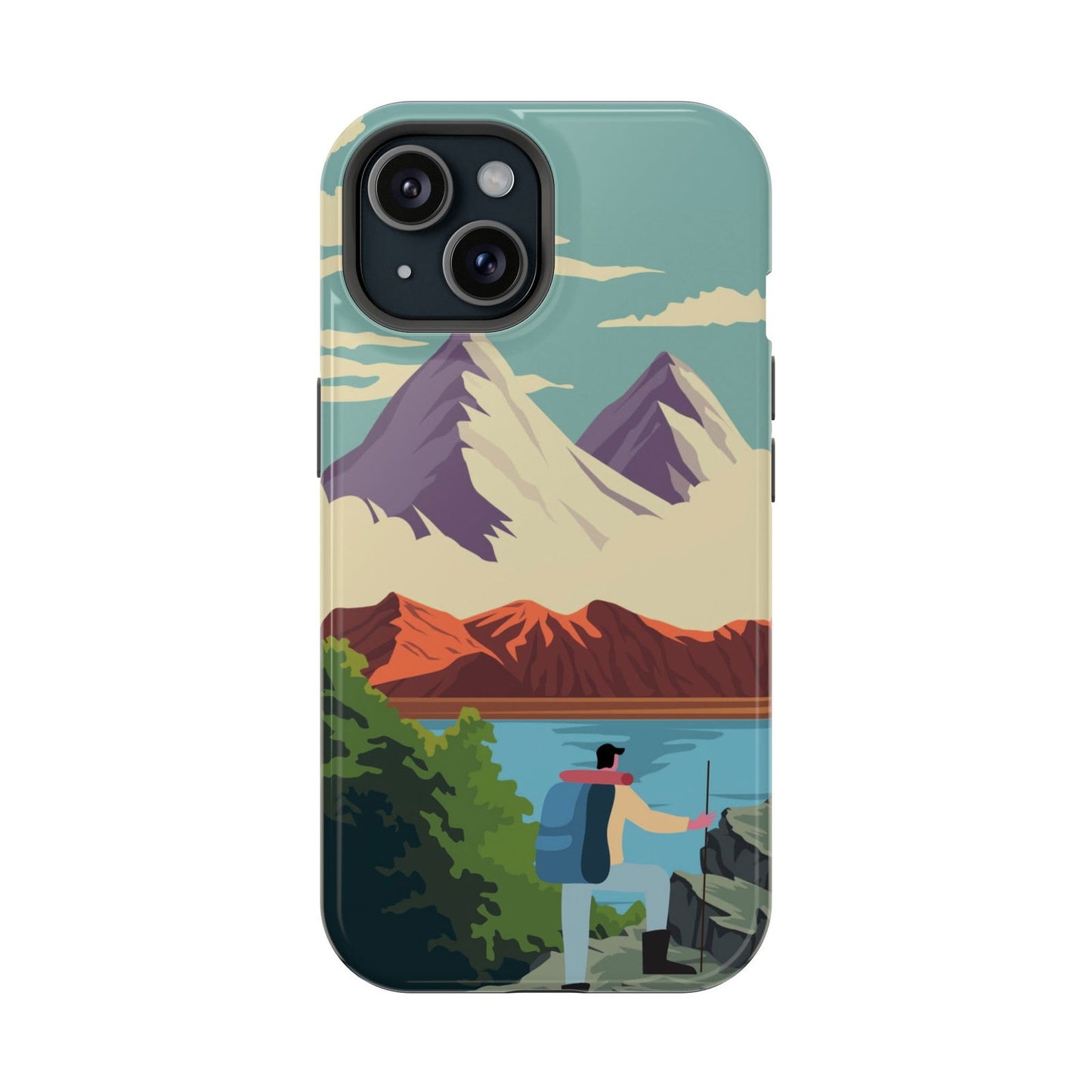 Blue Mountain Landscape Magsafe iPhone Case - Techy Treasures - Phone Case 