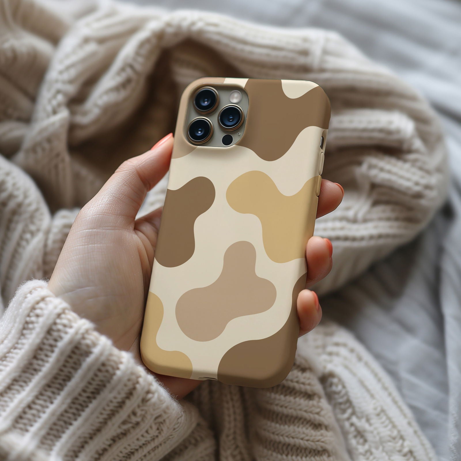 Brown and Tan Cow Print Magsafe iPhone Case - Techy Treasures -  