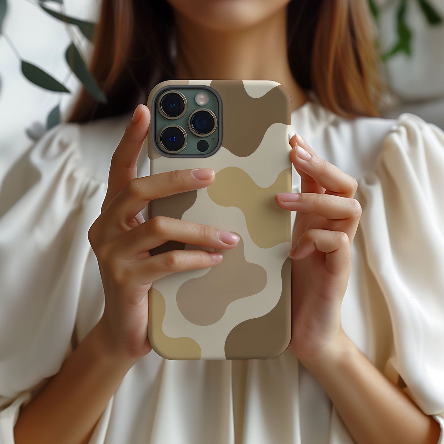Brown and Tan Cow Print Magsafe iPhone Case - Techy Treasures -  