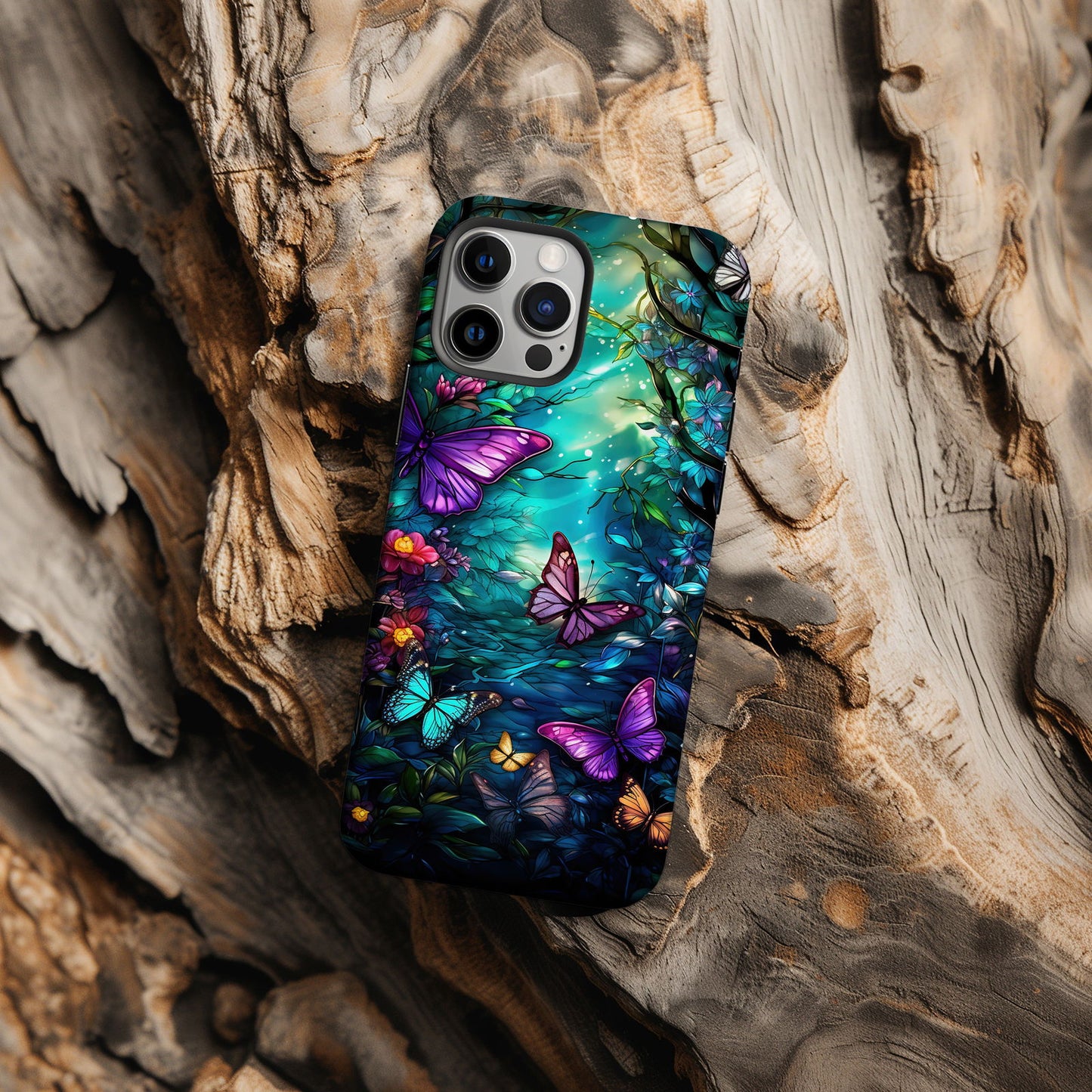 Colorful Butterfly Design MagSafe iPhone Case - Featuring an Array of Vibrant Butterflies, Combining Style and Functionality. - Techy Treasures -  
