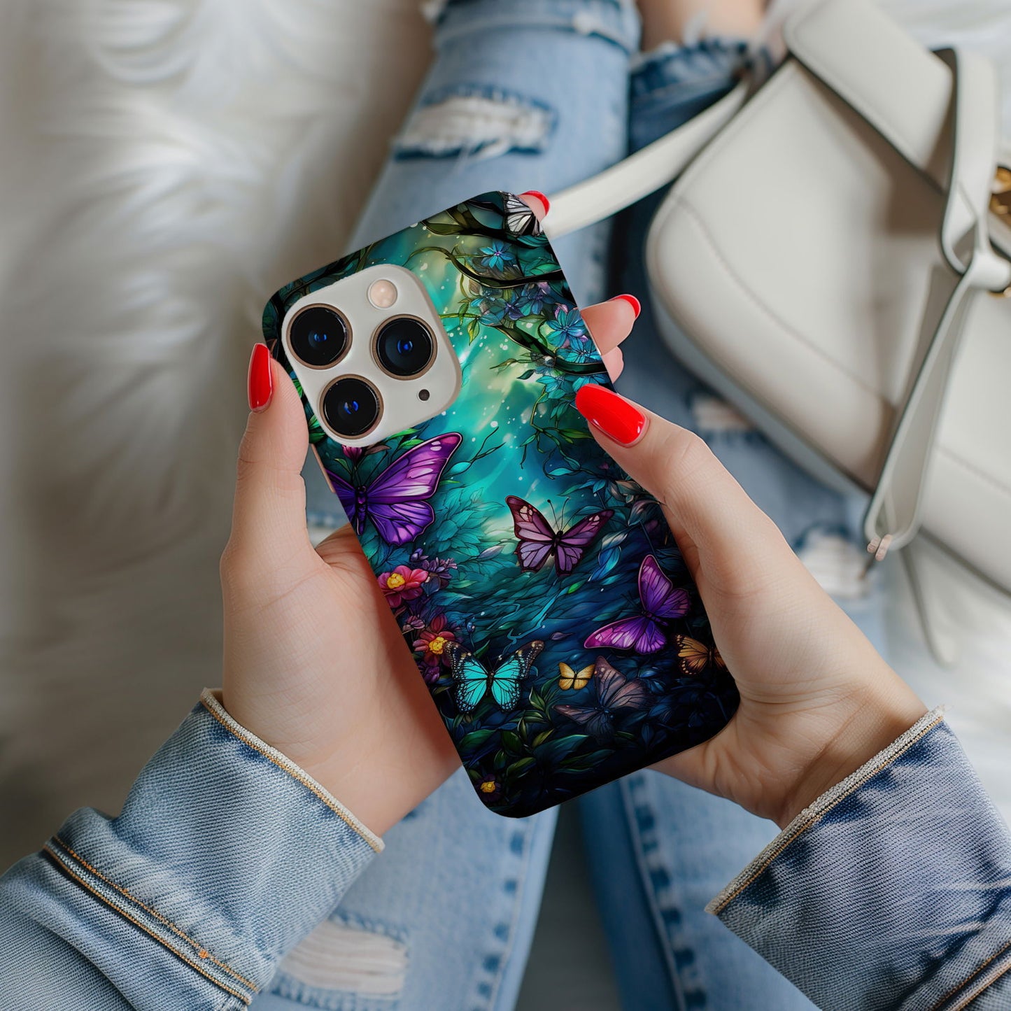 Colorful Butterfly Design MagSafe iPhone Case - Featuring an Array of Vibrant Butterflies, Combining Style and Functionality. - Techy Treasures -  