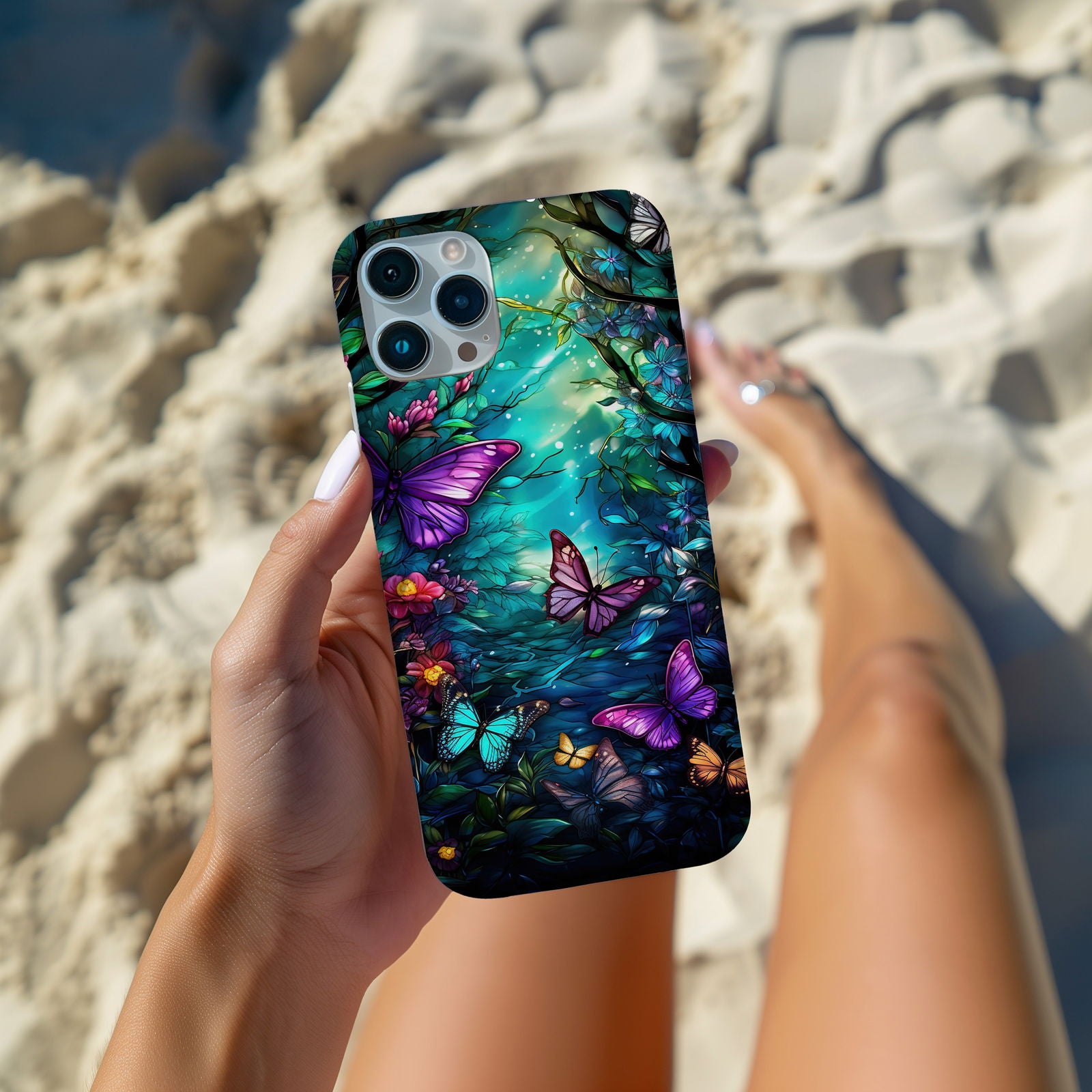 Colorful Butterfly Design MagSafe iPhone Case - Featuring an Array of Vibrant Butterflies, Combining Style and Functionality. - Techy Treasures -  