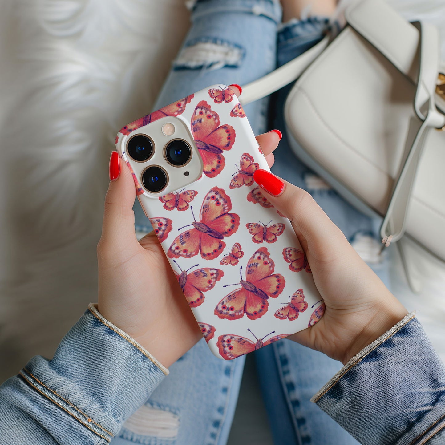 Colorful Butterfly Design MagSafe iPhone Case - Featuring an Array of Vibrant Butterflies, Combining Style and Functionality. - Techy Treasures -  