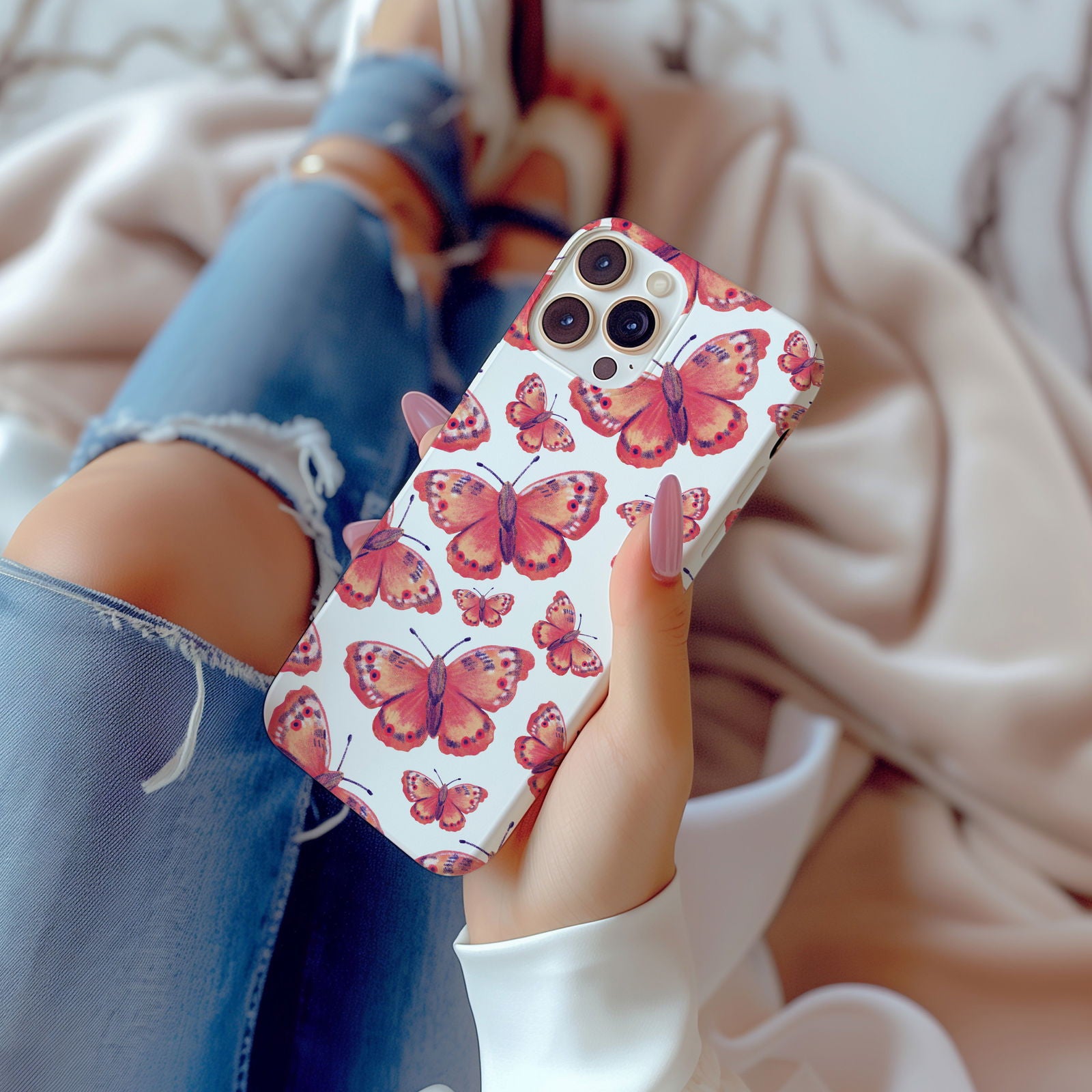 Colorful Butterfly Design MagSafe iPhone Case - Featuring an Array of Vibrant Butterflies, Combining Style and Functionality. - Techy Treasures -  