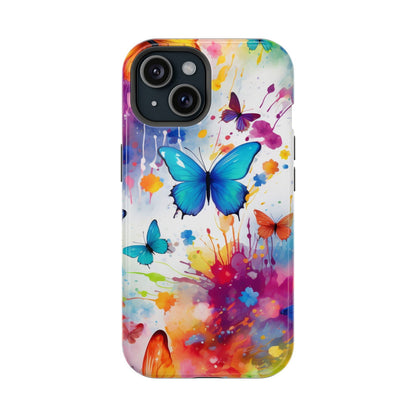 Colorful Butterfly Design MagSafe iPhone Case - Featuring an Array of Vibrant Butterflies, Combining Style and Functionality. - Techy Treasures - Mobile Phone Cases 