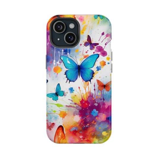 Colorful Butterfly Design MagSafe iPhone Case - Featuring an Array of Vibrant Butterflies, Combining Style and Functionality. - Techy Treasures - Mobile Phone Cases 