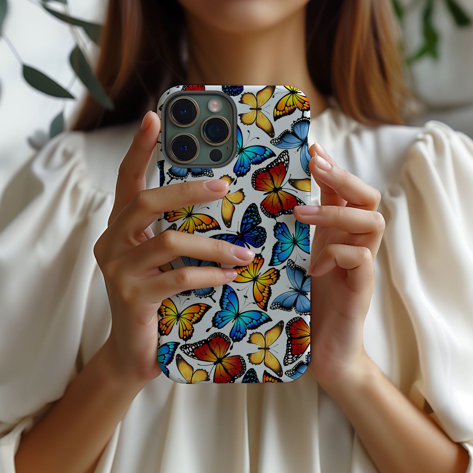 Colorful Butterfly Design MagSafe iPhone Case - Featuring an Array of Vibrant Butterflies, Combining Style and Functionality - Techy Treasures -  