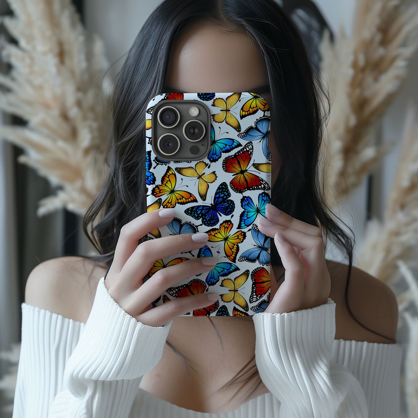 Colorful Butterfly Design MagSafe iPhone Case - Featuring an Array of Vibrant Butterflies, Combining Style and Functionality - Techy Treasures -  