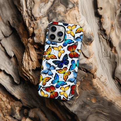 Colorful Butterfly Design MagSafe iPhone Case - Featuring an Array of Vibrant Butterflies, Combining Style and Functionality - Techy Treasures -  