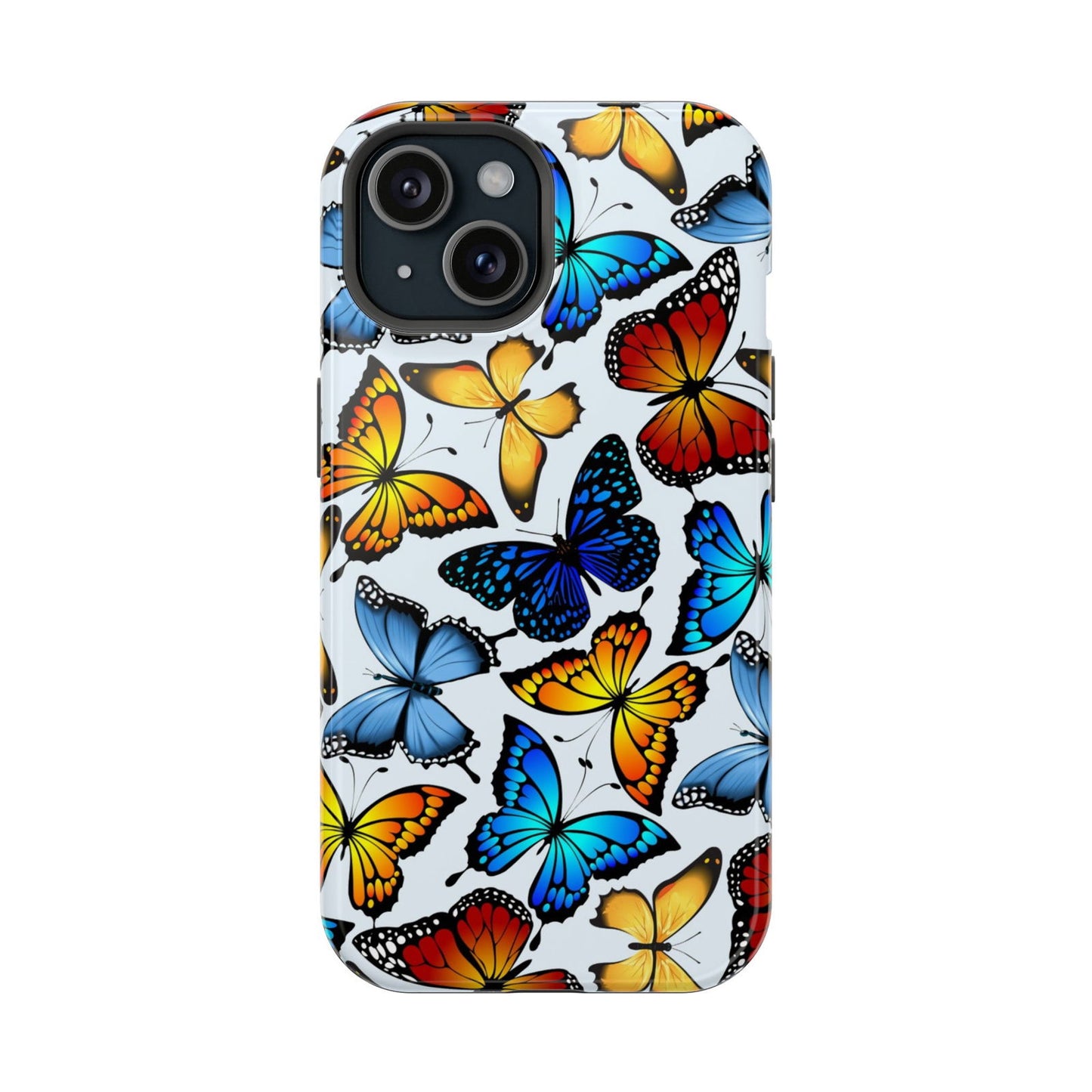 Colorful Butterfly Design MagSafe iPhone Case - Featuring an Array of Vibrant Butterflies, Combining Style and Functionality - Techy Treasures - Mobile Phone Cases 