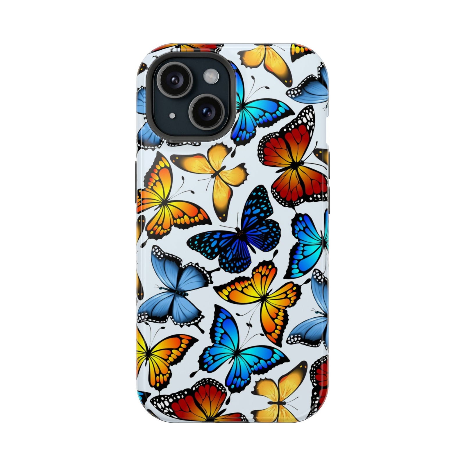 Colorful Butterfly Design MagSafe iPhone Case - Featuring an Array of Vibrant Butterflies, Combining Style and Functionality - Techy Treasures - Mobile Phone Cases 