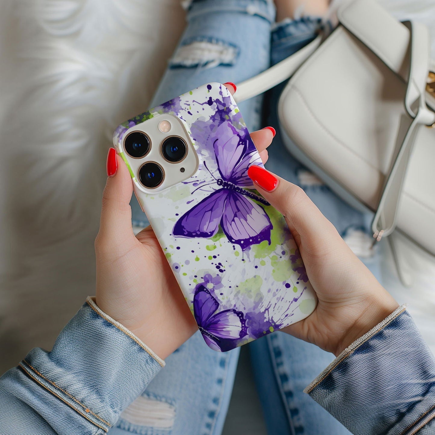 Colorful Butterfly Design Magnetic iPhone Case - Featuring an Array of Vibrant Butterflies, Combining Style and Functionality. - Techy Treasures -  