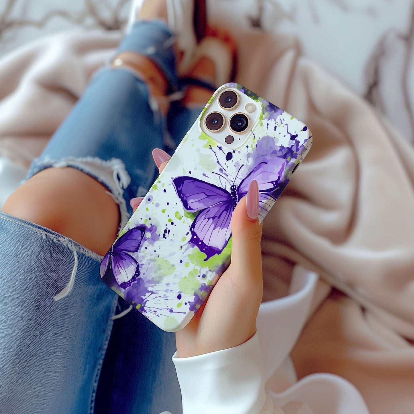 Colorful Butterfly Design Magnetic iPhone Case - Featuring an Array of Vibrant Butterflies, Combining Style and Functionality. - Techy Treasures -  