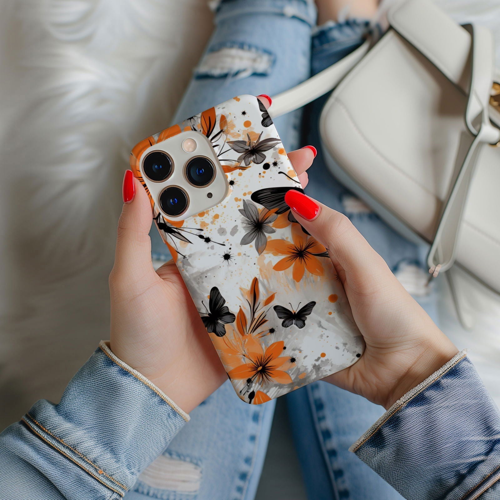 Colorful Butterfly Design Magnetic iPhone Case - Featuring an Array of Vibrant Butterflies, Combining Style and Functionality. - Techy Treasures -  