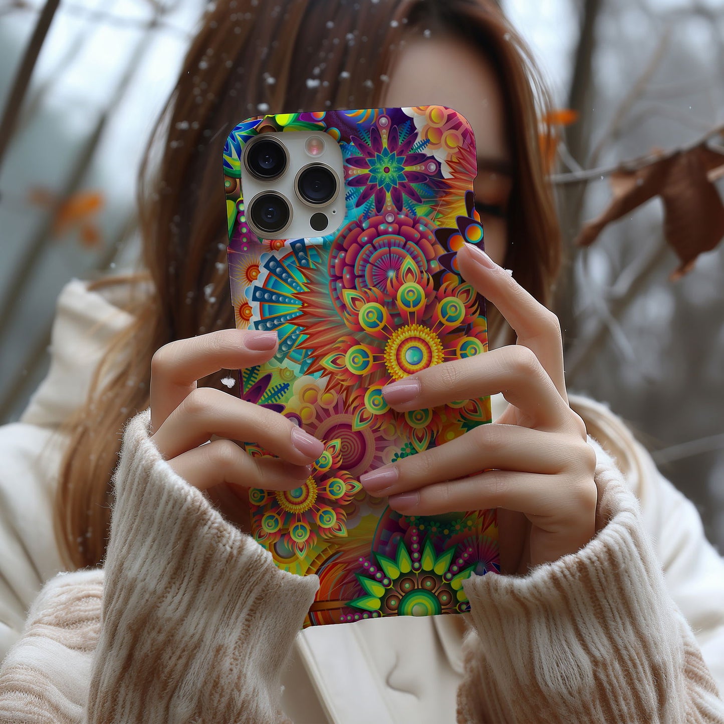 Colorful Psychedelic Flowers Magsafe iPhone Case - Techy Treasures -  