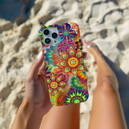 Colorful Psychedelic Flowers Magsafe iPhone Case - Techy Treasures -  