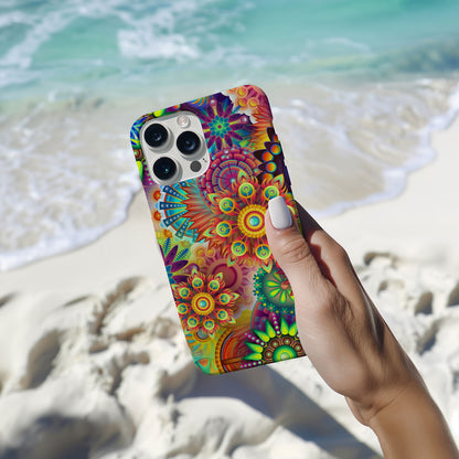 Colorful Psychedelic Flowers Magsafe iPhone Case - Techy Treasures -  