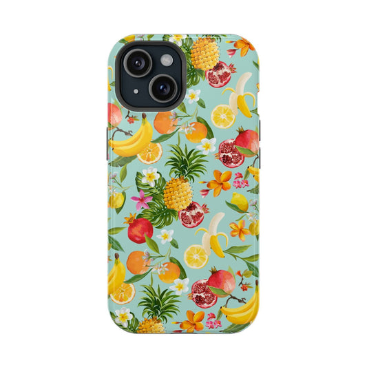 Colorful Tropical Fruits Magsafe iPhone Case - Techy Treasures - Mobile Phone Cases 