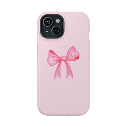 Coquette Pink Bow Magsafe iPhone Case - Techy Treasures - Mobile Phone Cases 