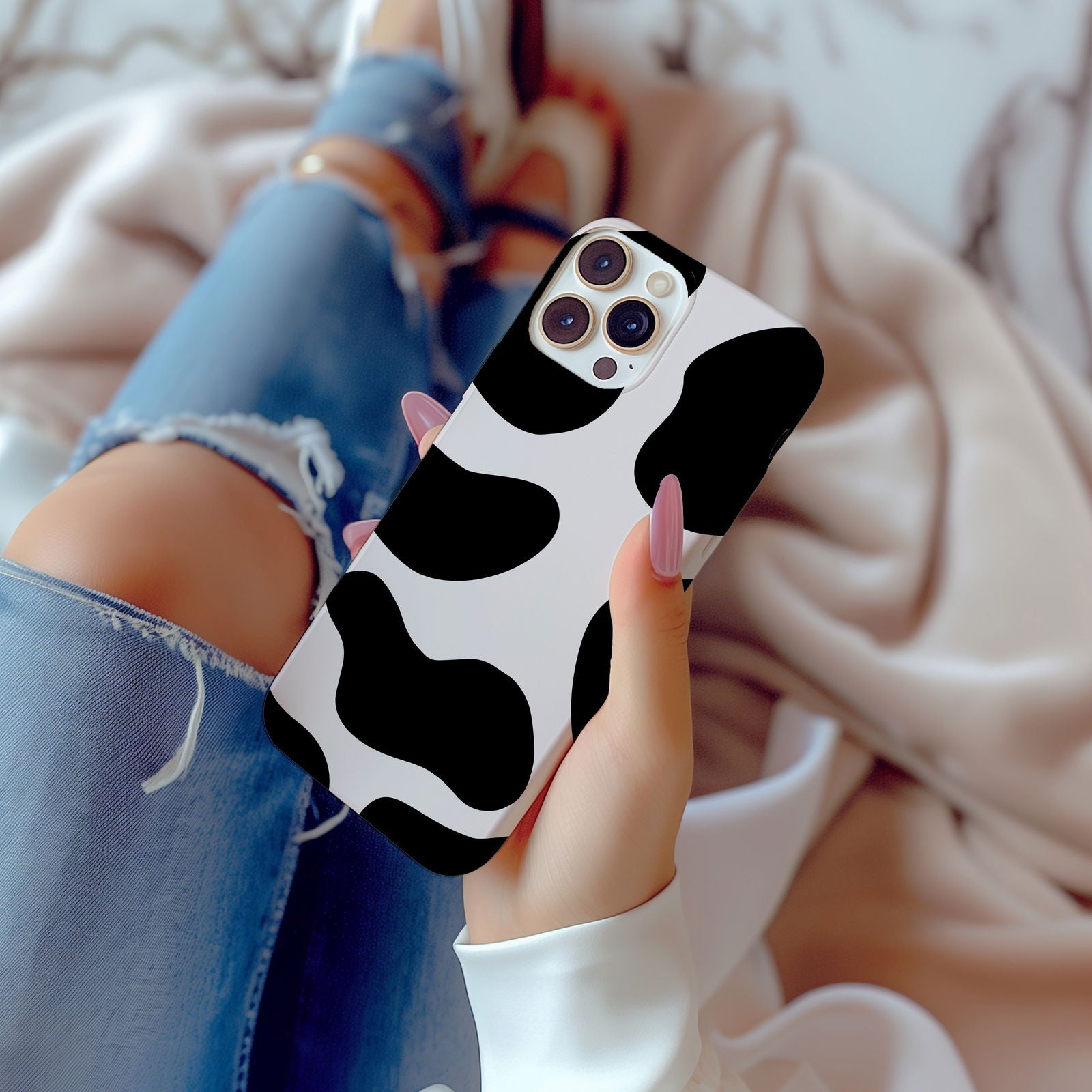 Cow Print Magsafe iPhone Case - Techy Treasures -  