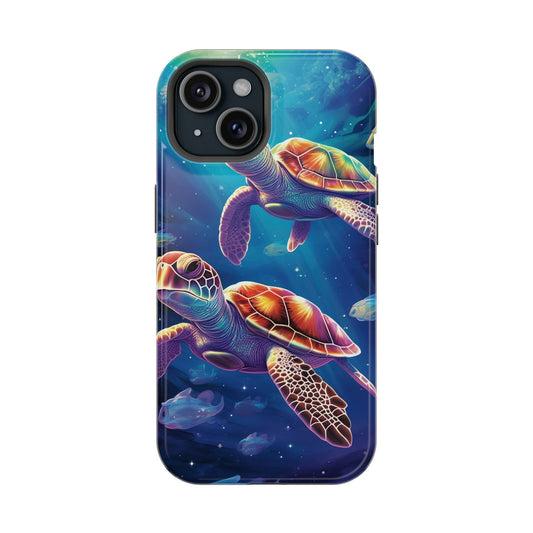 Cute Sea Turtles Magsafe iPhone Case - Techy Treasures - Mobile Phone Cases 