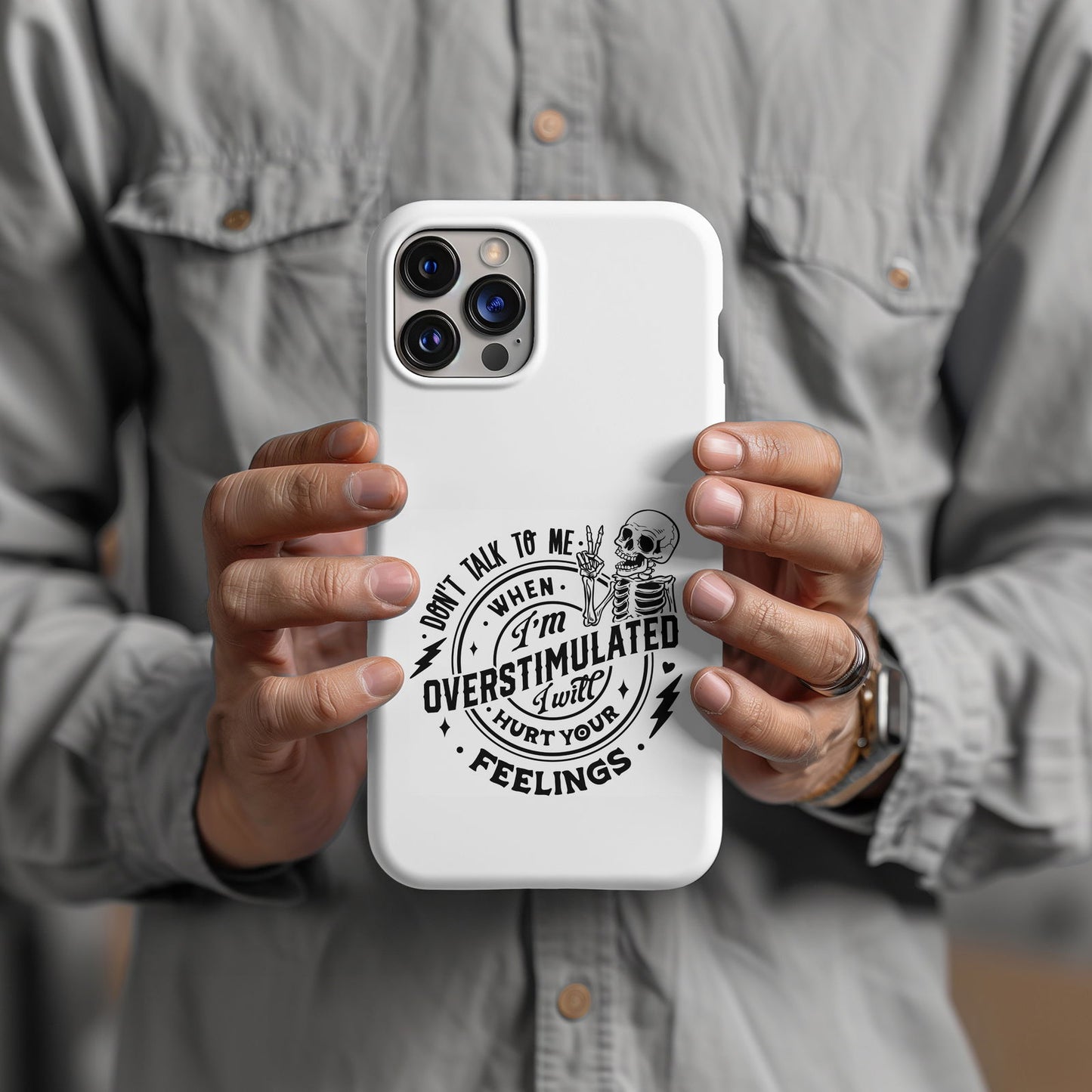 Don't Talk To Me When I'm Overstimulated  Magsafe iPhone Tough Case - Techy Treasures -  