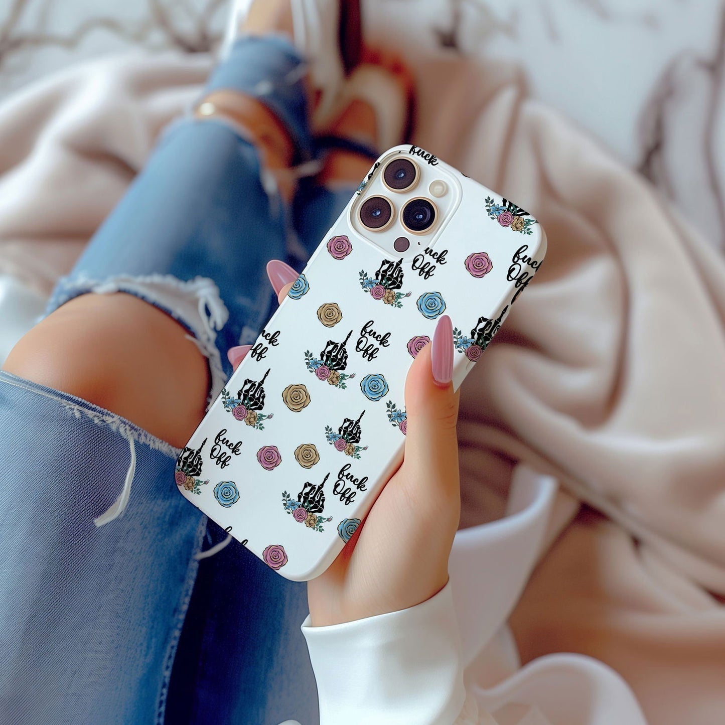 FAFO Floral Magnetic iPhone Case - Techy Treasures -  