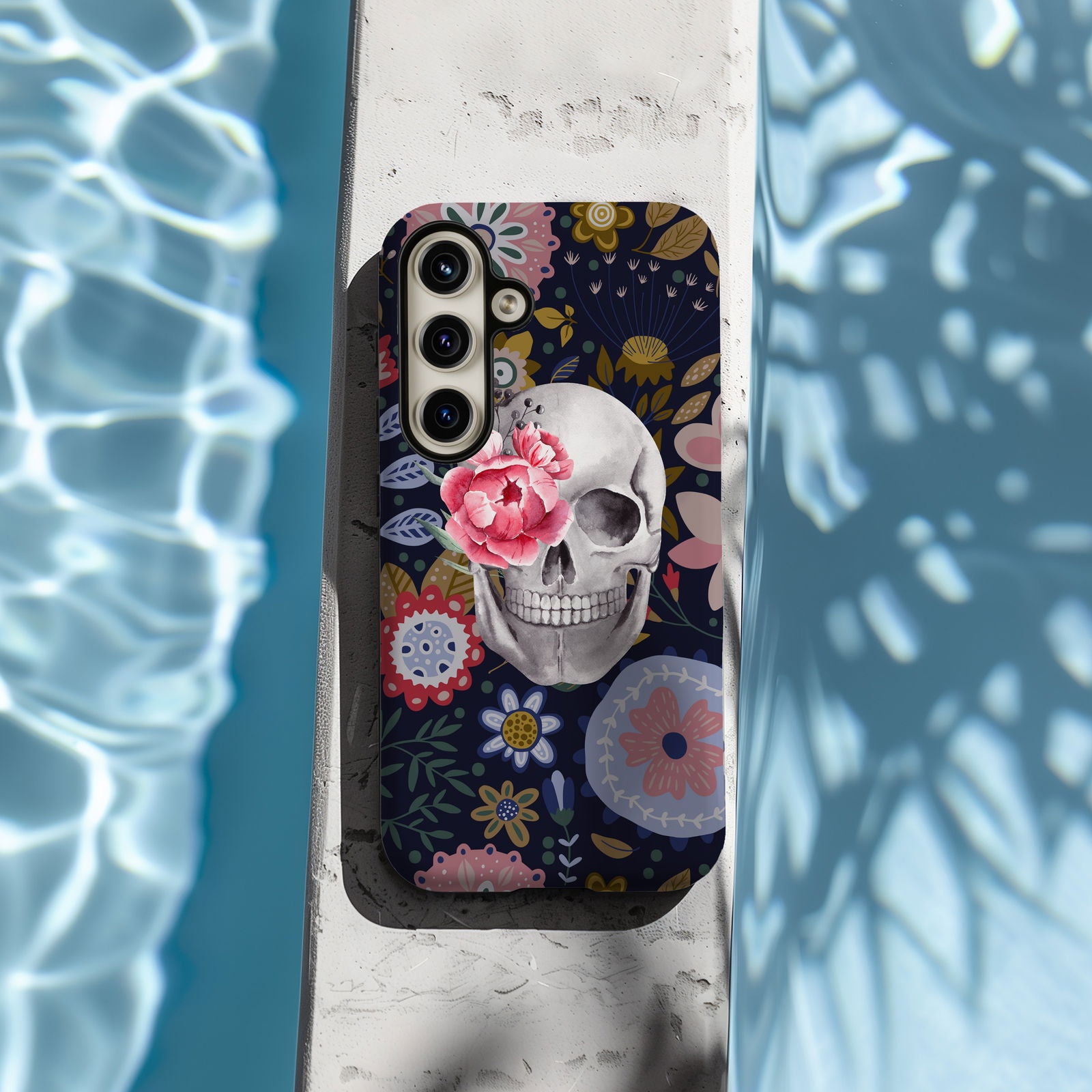 Floral Skull Magsafe iPhone Case - Techy Treasures -  