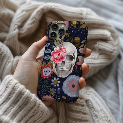 Floral Skull Magsafe iPhone Case - Techy Treasures -  