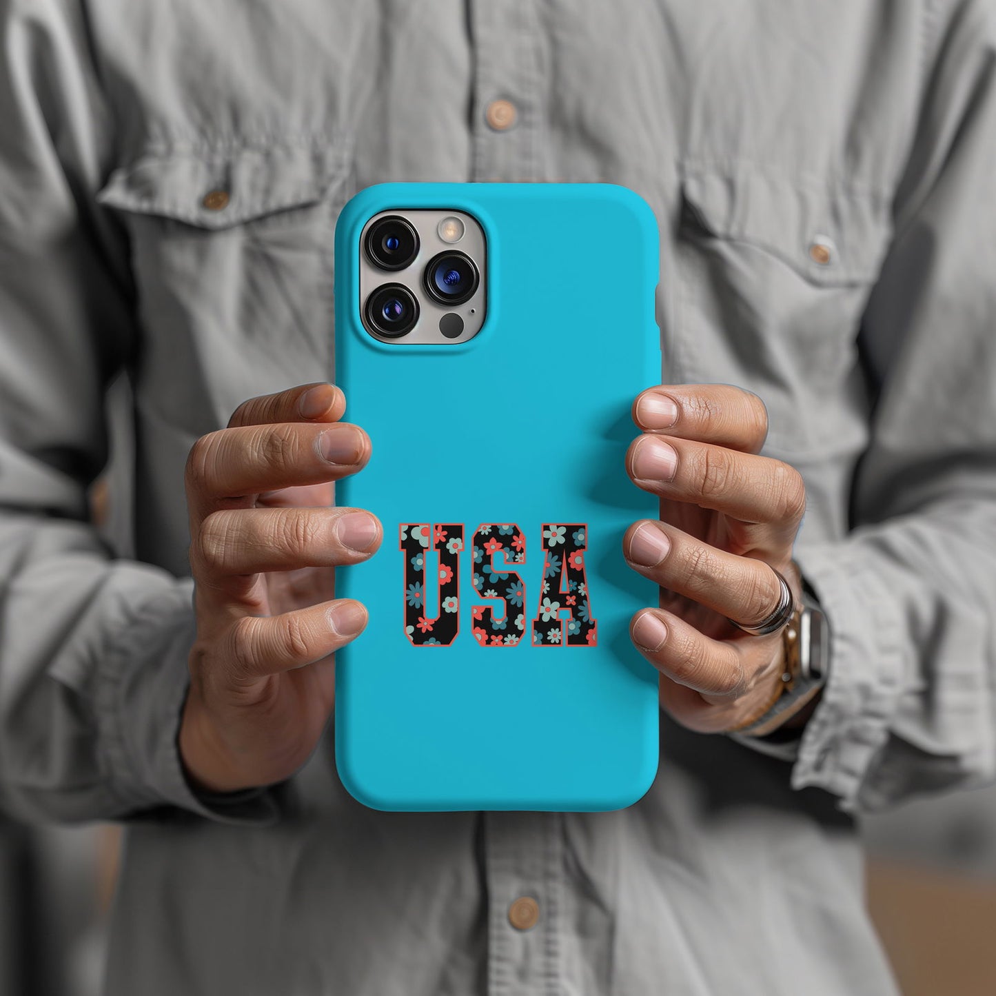 Floral USA Magsafe iPhone Tough Case - Techy Treasures -  
