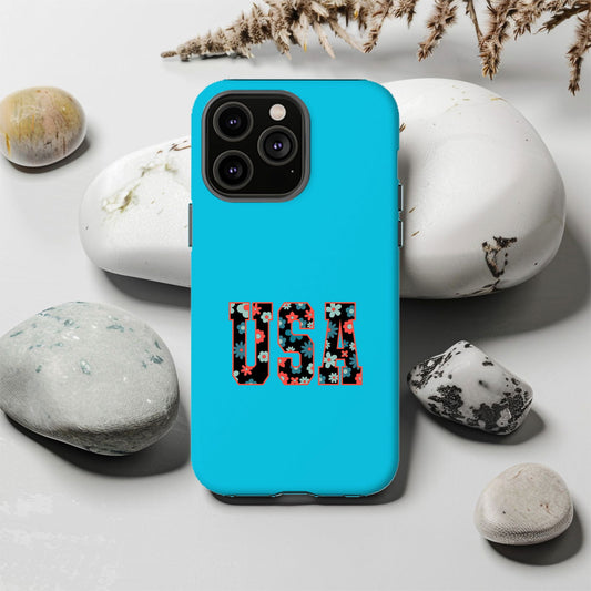Floral USA Magsafe iPhone Tough Case - Techy Treasures - Phone Case 