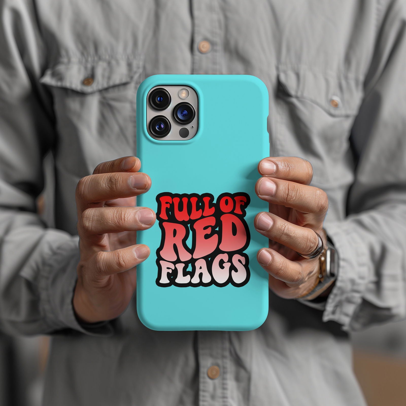 Full Of Red Flags Magsafe iPhone Tough Case - Techy Treasures -  