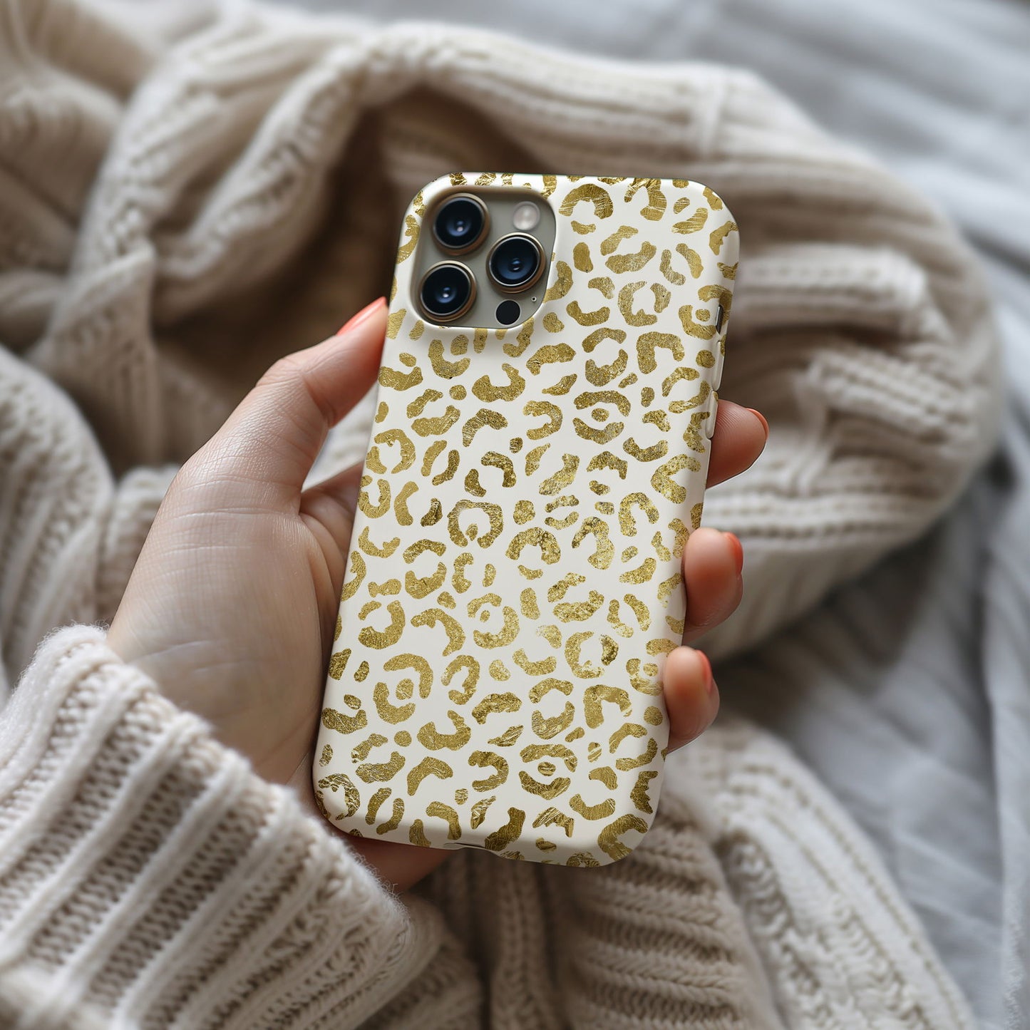 Gold Leopard Print Magsafe iPhone Case - Techy Treasures -  