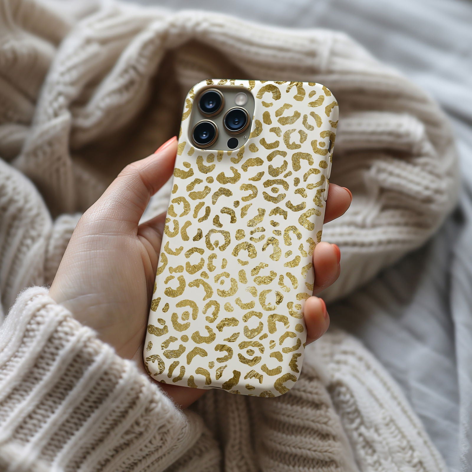 Gold Leopard Print Magsafe iPhone Case - Techy Treasures -  