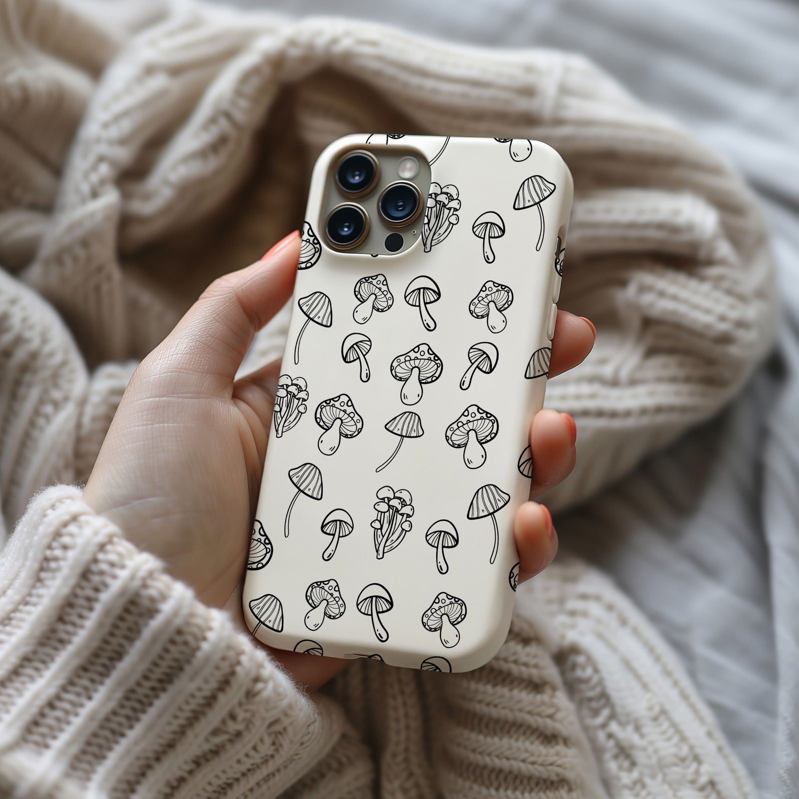 Hand Drawn Mushrooms Magsafe iPhone Case - Techy Treasures -  