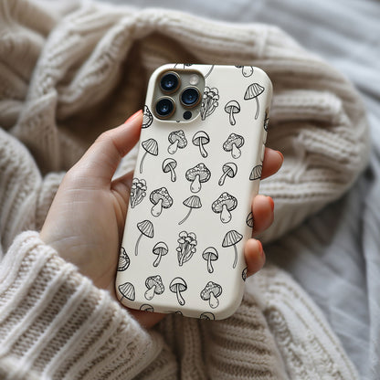 Hand Drawn Mushrooms Magsafe iPhone Case - Techy Treasures -  