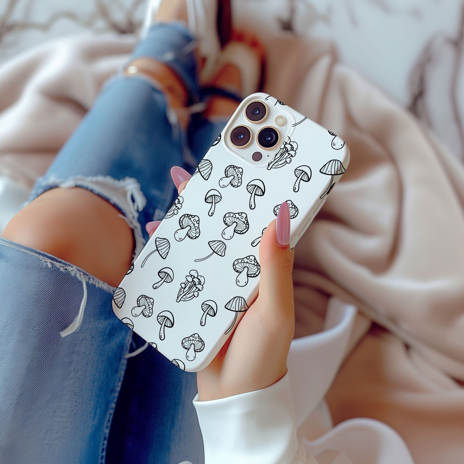 Hand Drawn Mushrooms Magsafe iPhone Case - Techy Treasures -  
