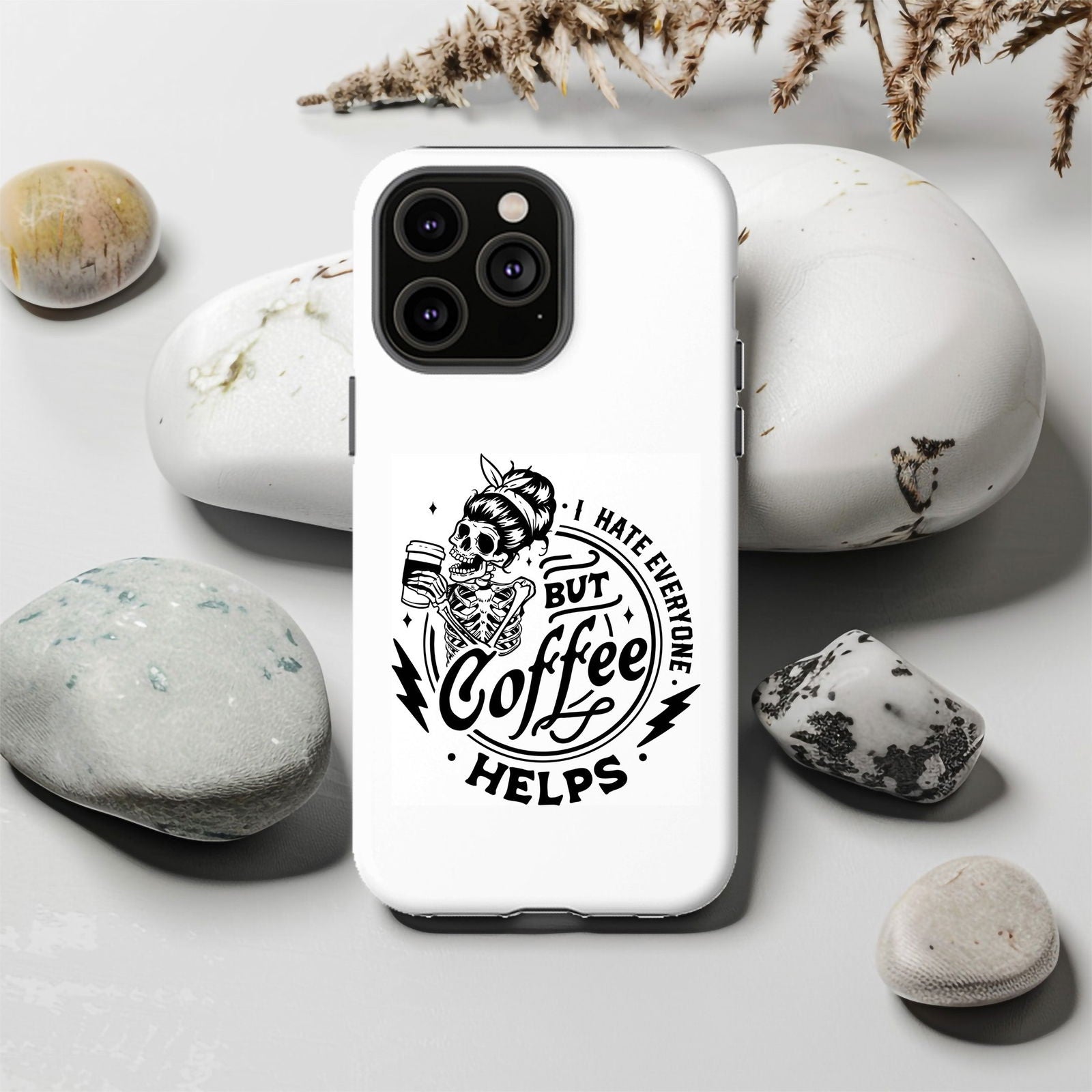 I Hate Everyone But Coffee Helps Magsafe iPhone Tough Case - Techy Treasures -  